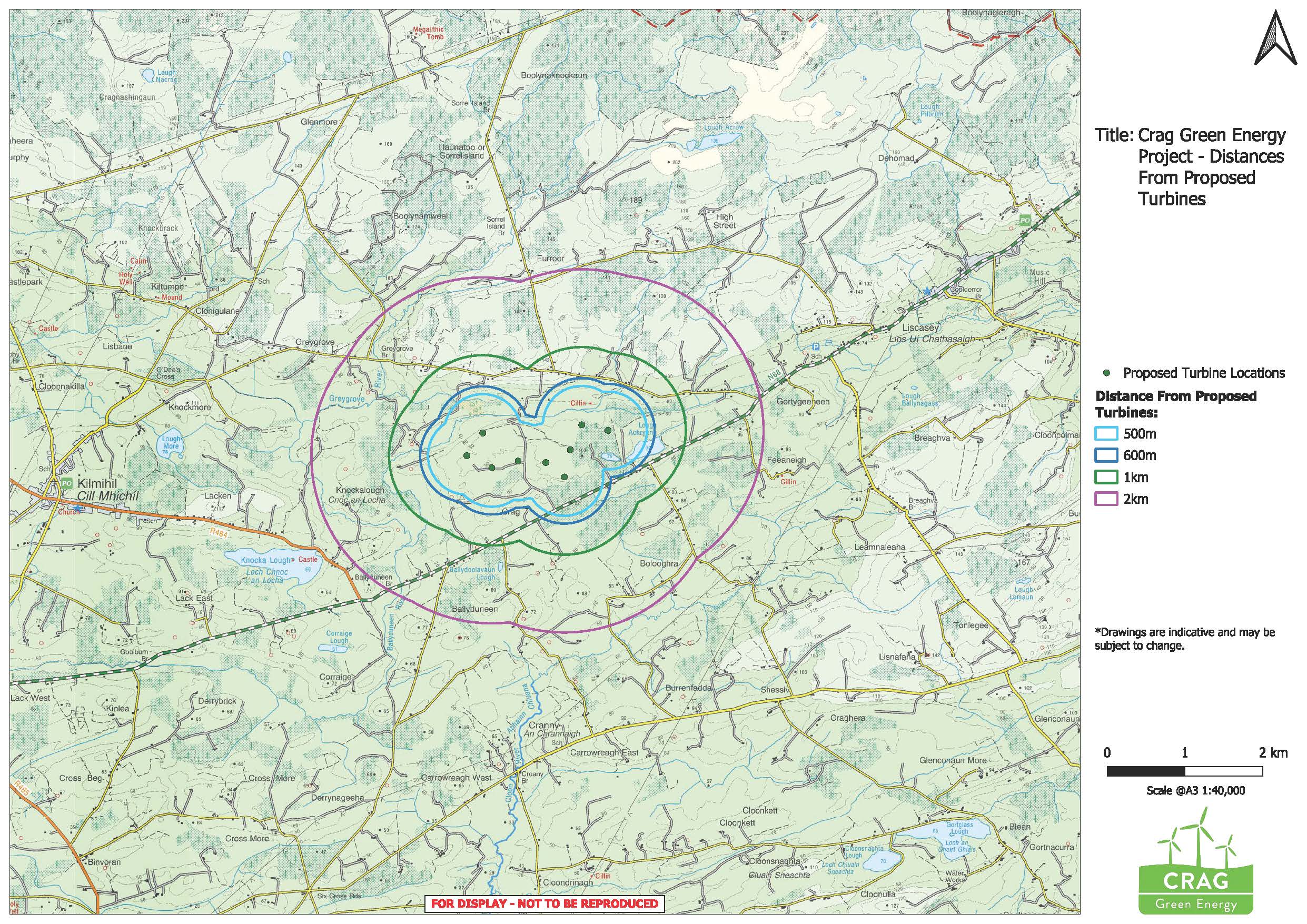 Crag Green Energy Project - Turbine Layout
